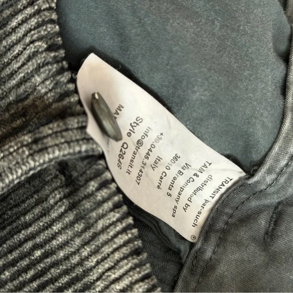 Transit Par-Such Lagenlook Corduroy Pants Gray Brown Relaxed Tapered Large - Picture 12 of 13